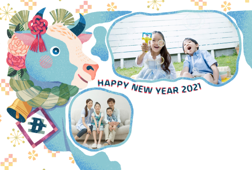 Af094 94 4 大きな牛の牛柄フォトフレーム クリエイターズ ウェブポ 年賀状21