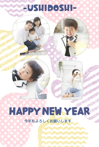 Imnd 214 090 11 おしゃれな大人のなでしこ年賀状21 デジカメ ウェブポ 年賀状21